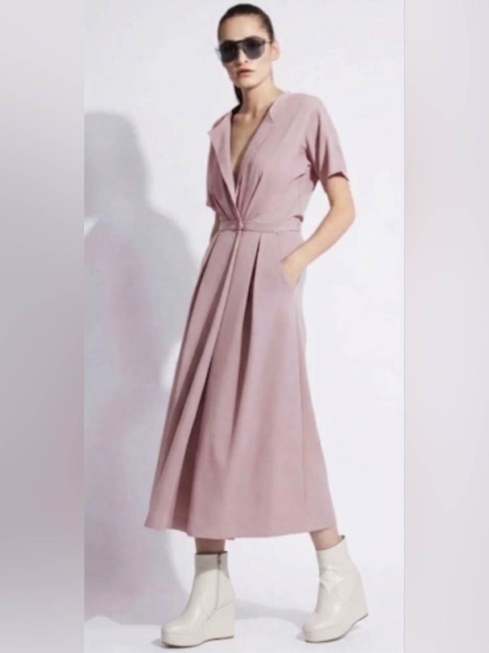 RACHEL COMEY Ardent Jumpsuit Wide Leg Flare Wrap Cocktail Draped Size 2